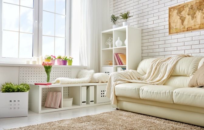 9. A couch should be placed with its back to the wall.