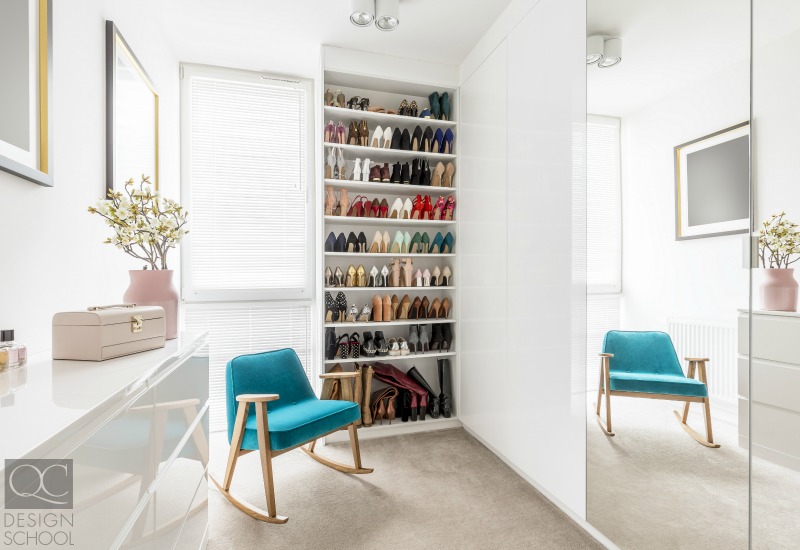 closet organized by a professional organizer by decluttering