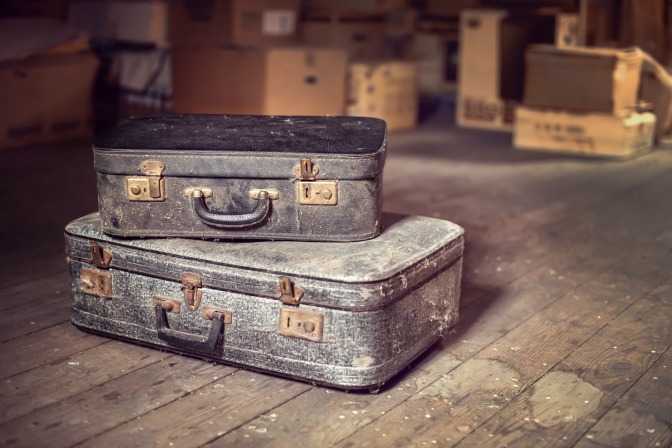 Organizing Large Storage Spaces Attic Suitcases