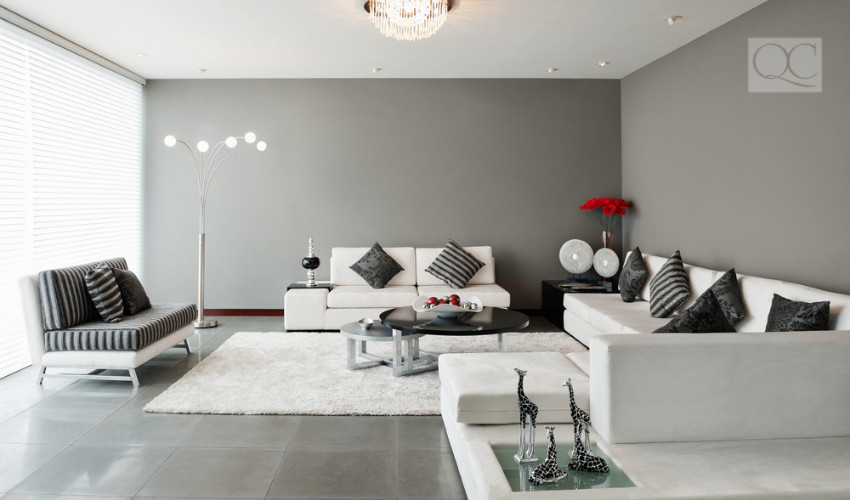 monochromatic living room