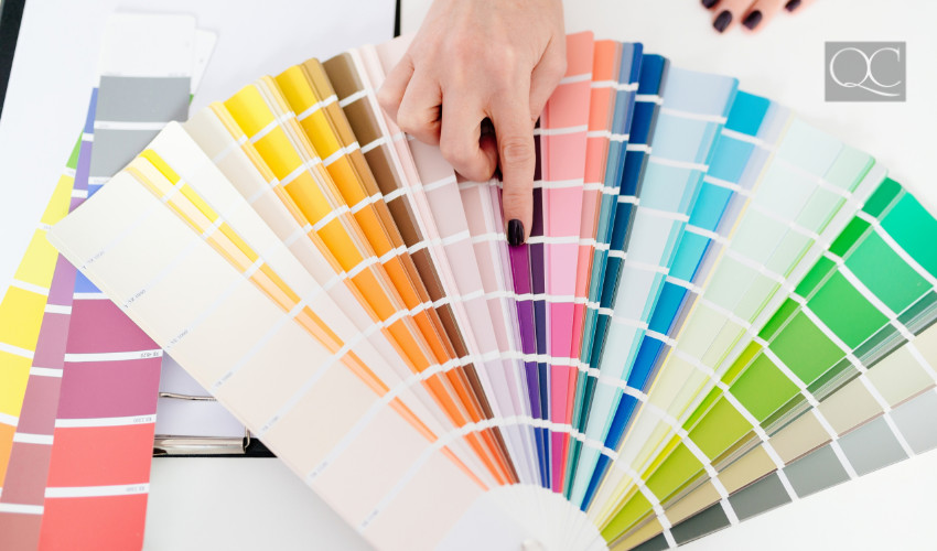 paint swatch paint strip showing undertones of colors