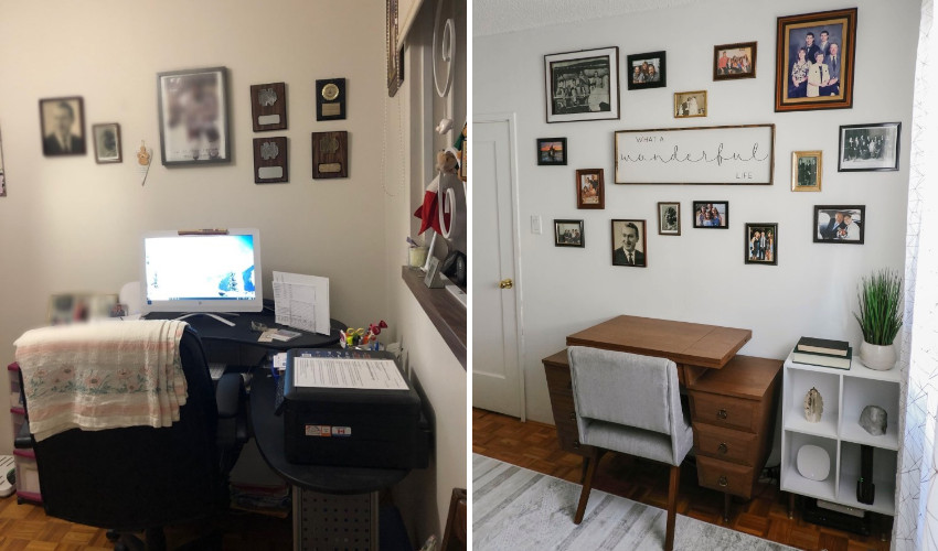 office space renovation by Amanda Iacobellis of Organized Home Decor